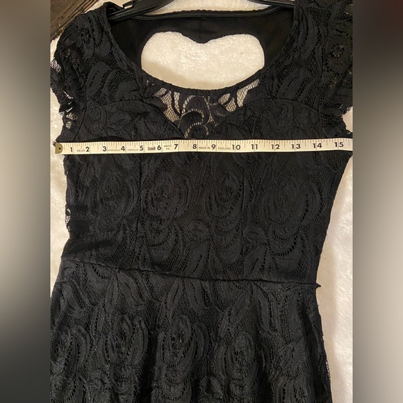 No Boundaries Juniors Medium 7-9 Black Lace Dress - Picture 8 of 13